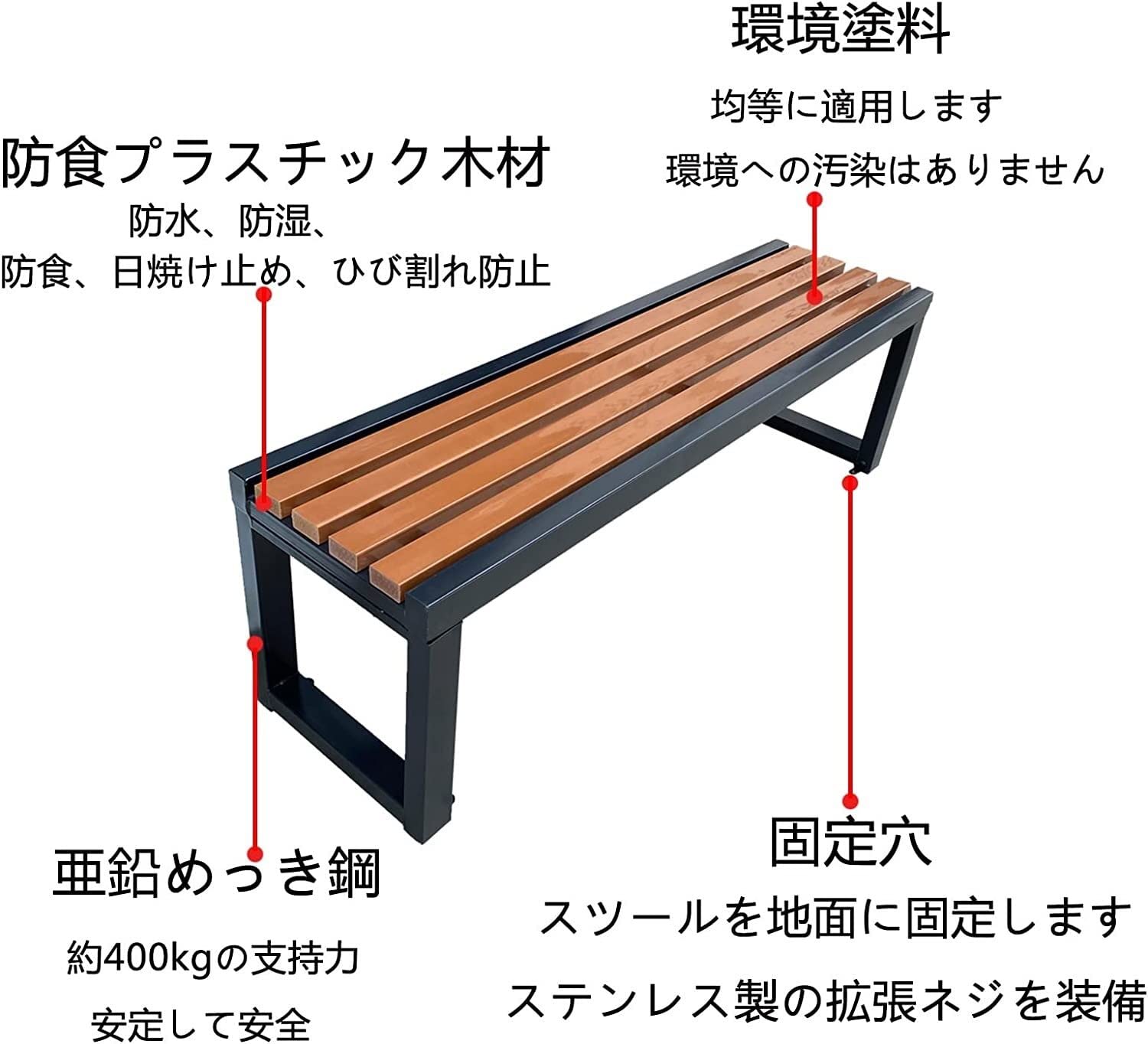Amazon.co.jp: ガーデンベンチ 公園のベンチ 100cm/120cm/150cm