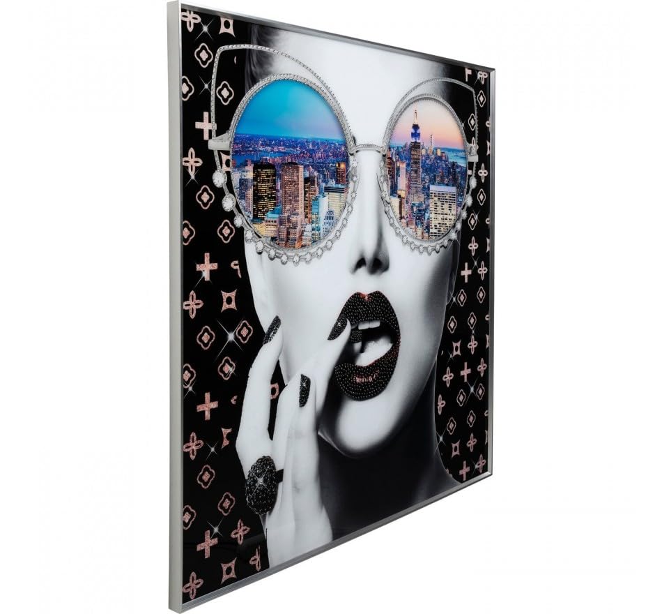 Kare Design Wandbild NY View, Mehrfarbig, 120x120 cm