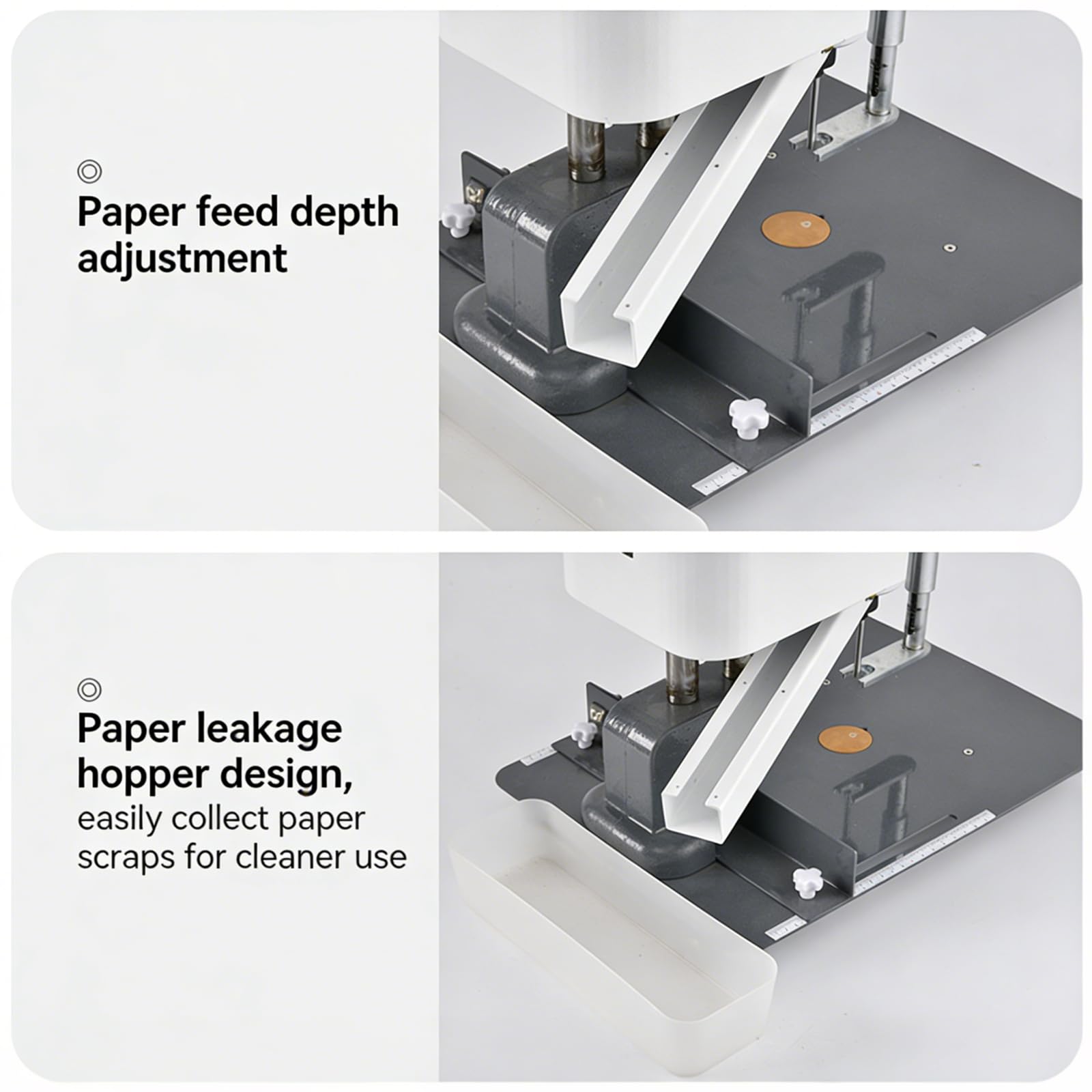 Manueller/elektrischer Locher, 30/45 Mm Lochstärke, Mit 6 Bohrern, Stanzt Bis Zu 300 Blatt 80 G/m² A4-Papier, Für Zuhause, Schule Oder Büro