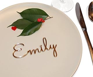 Personalized Wedding Signs Acrylic Place Cards Place Name Settings Wooden Custom Guest Table Names Laser Cut Name Formal Wedding Invitation Escort Cards Wood Bride Groom Party Decorations Event Decor