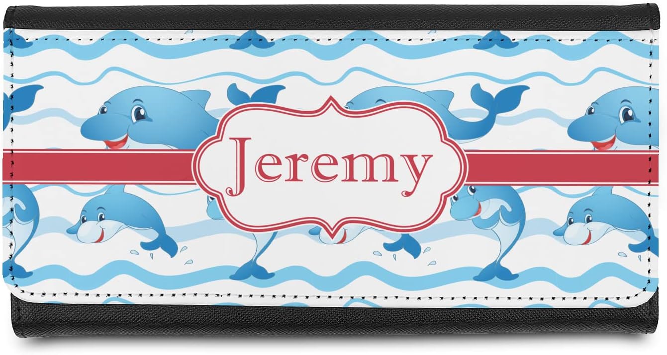 Personalized Dolphins Leatherette Ladies Wallet