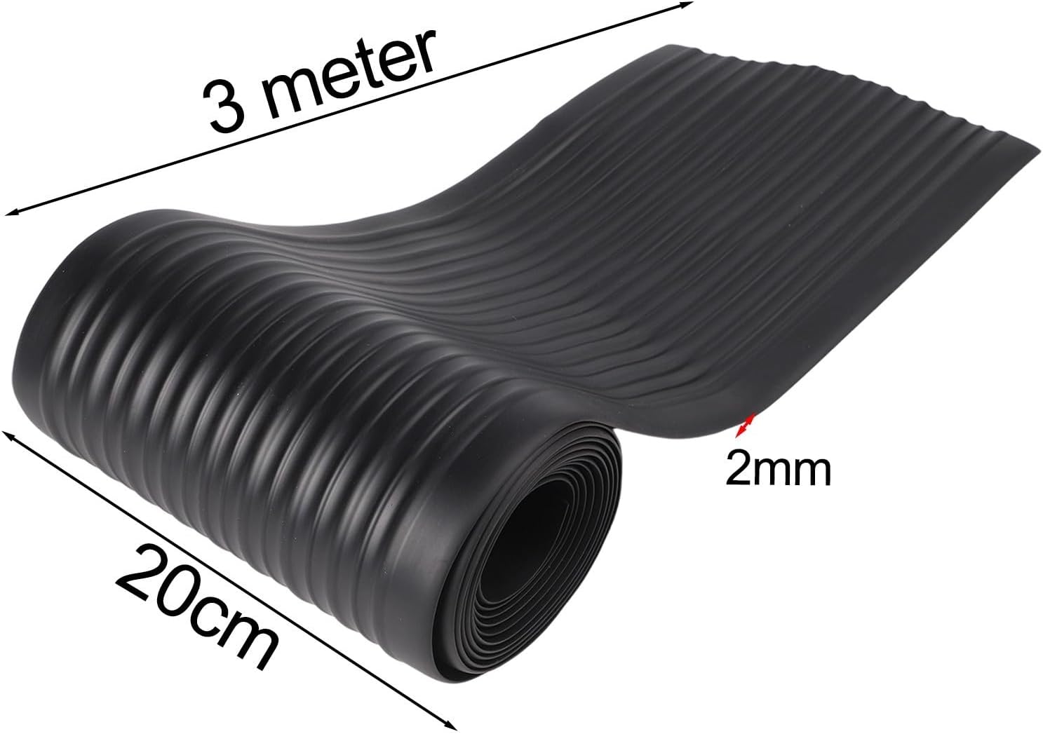 16.4ft Inflatable Boat Wear Strip Rubber Protective Strip Protective Armor For Kayaks/Canoes Rafts Speedboats Fishing Boats, Elastic Material For Chassis Protection And Puncture Prevention Black