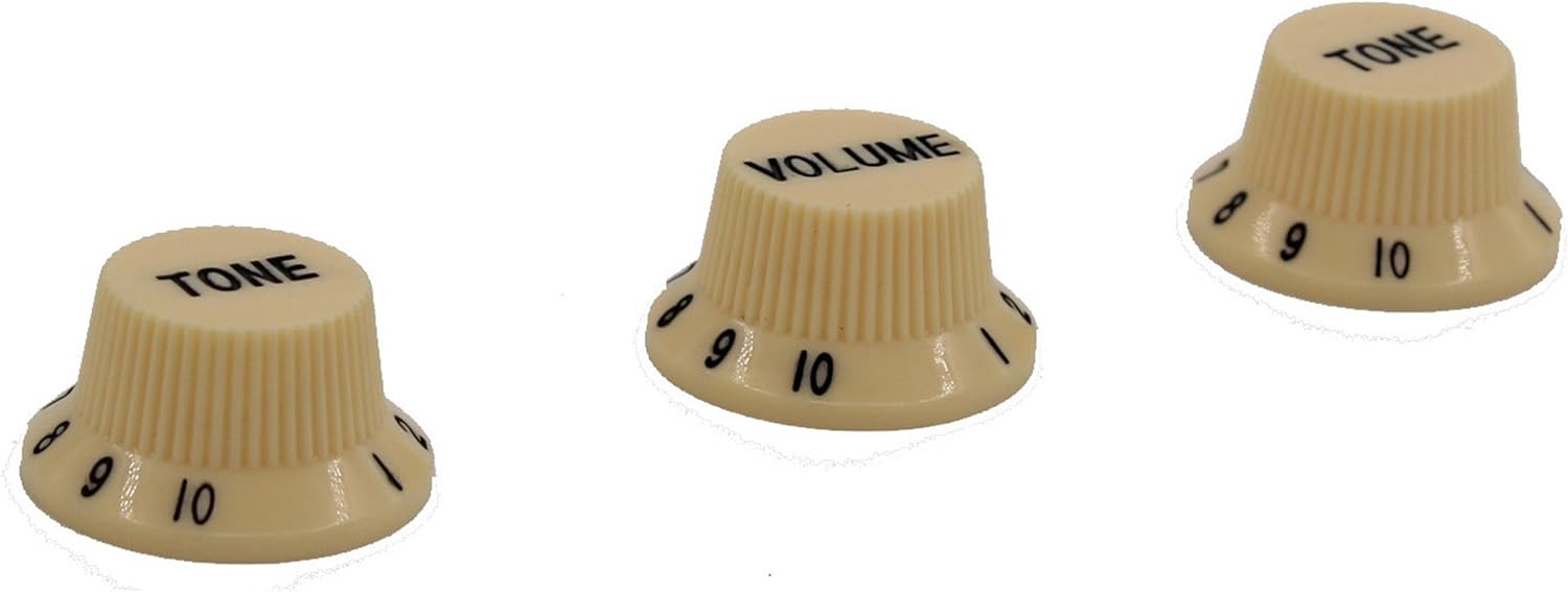 Strat Knobs One Volume Two Tone Cream Musical Instruments