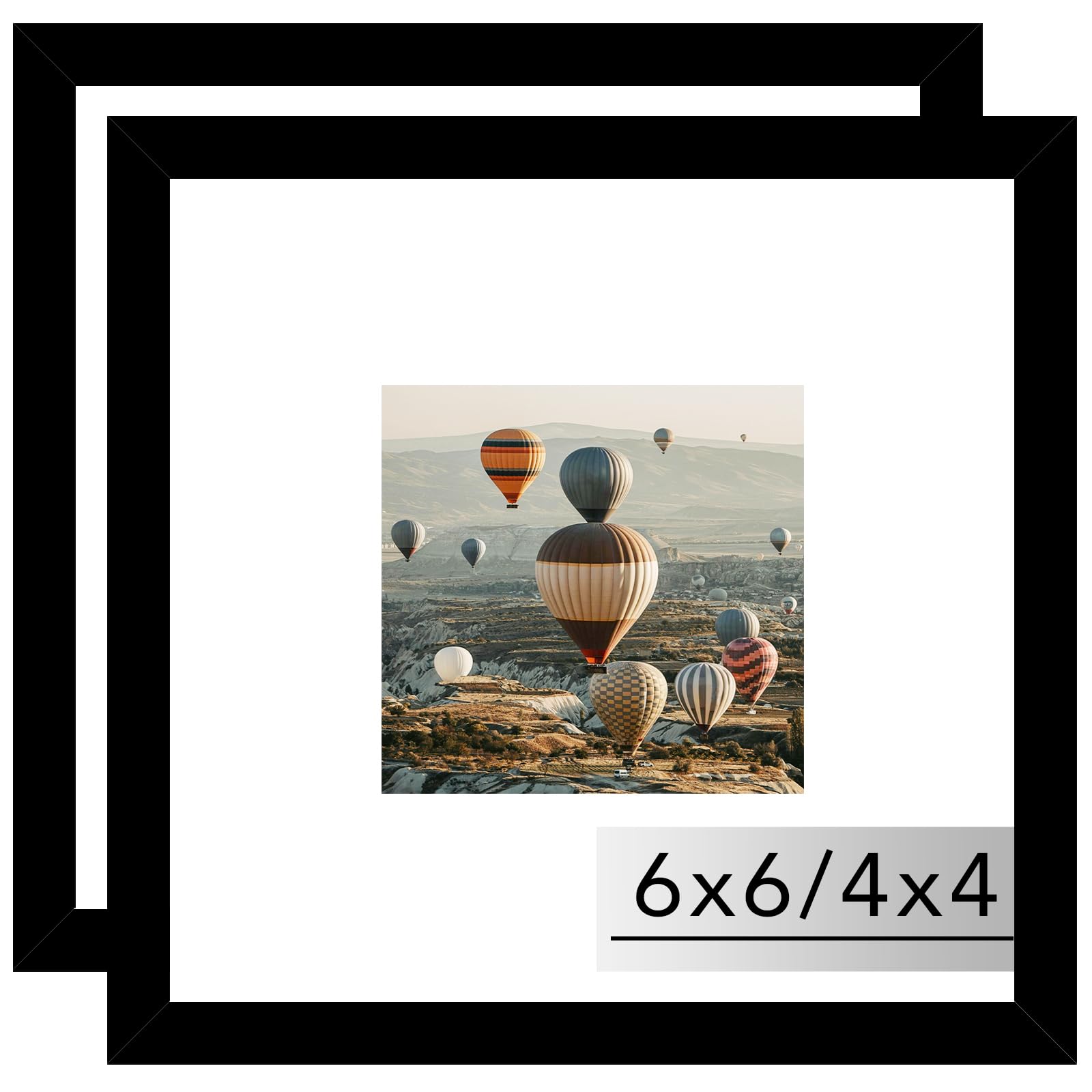 フォトフレーム Photo frame Amazon.com - JCJMY 6x6 Picture Frame with Mat, Display 4x4 with