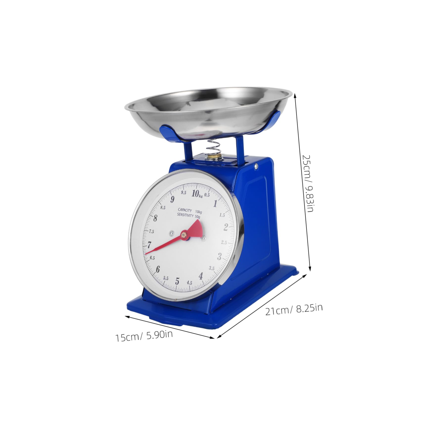 STOBAZA Vintage Stainless Steel Weighing Scale with Removable Tray for Baking Cooking Meal Prep Easy to Read Analog Dial Display