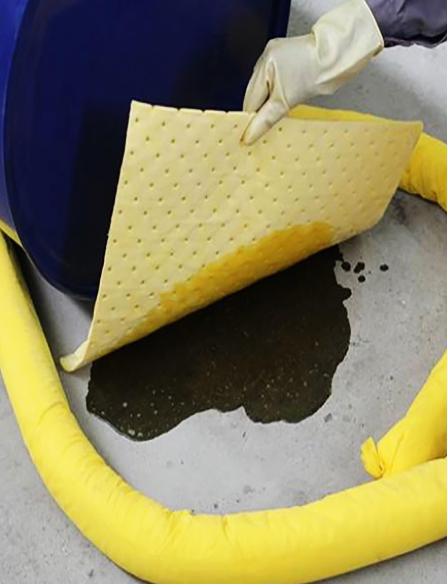 Barrera Absorbente Solo para Aceite Repele el Agua Pluma Absorbente Solo de Aceite 7,6-12,7 cm x 120-500 cm(Style 2,7.6x120cm)