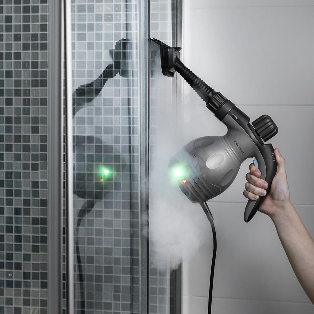Cecotec Przewodowa myjka parowa - HydroSteam 1030 X-Treme. 1000 W, 3 bary ciśnieniowe, przepływ pary 30 g/min, czyści i dezynfekuje, doskonałe wykończenia, zbiornik 350 ml, 9 akcesoriów