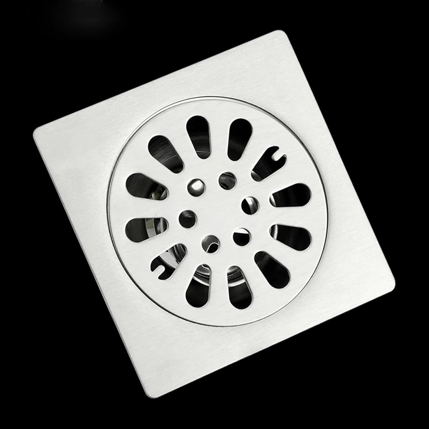 4 Inch Stainless Steel Square Floor Drain Bathroom Drains Deodorization Shower Waste Drainer Single-Purpose Drain 1Pcs
