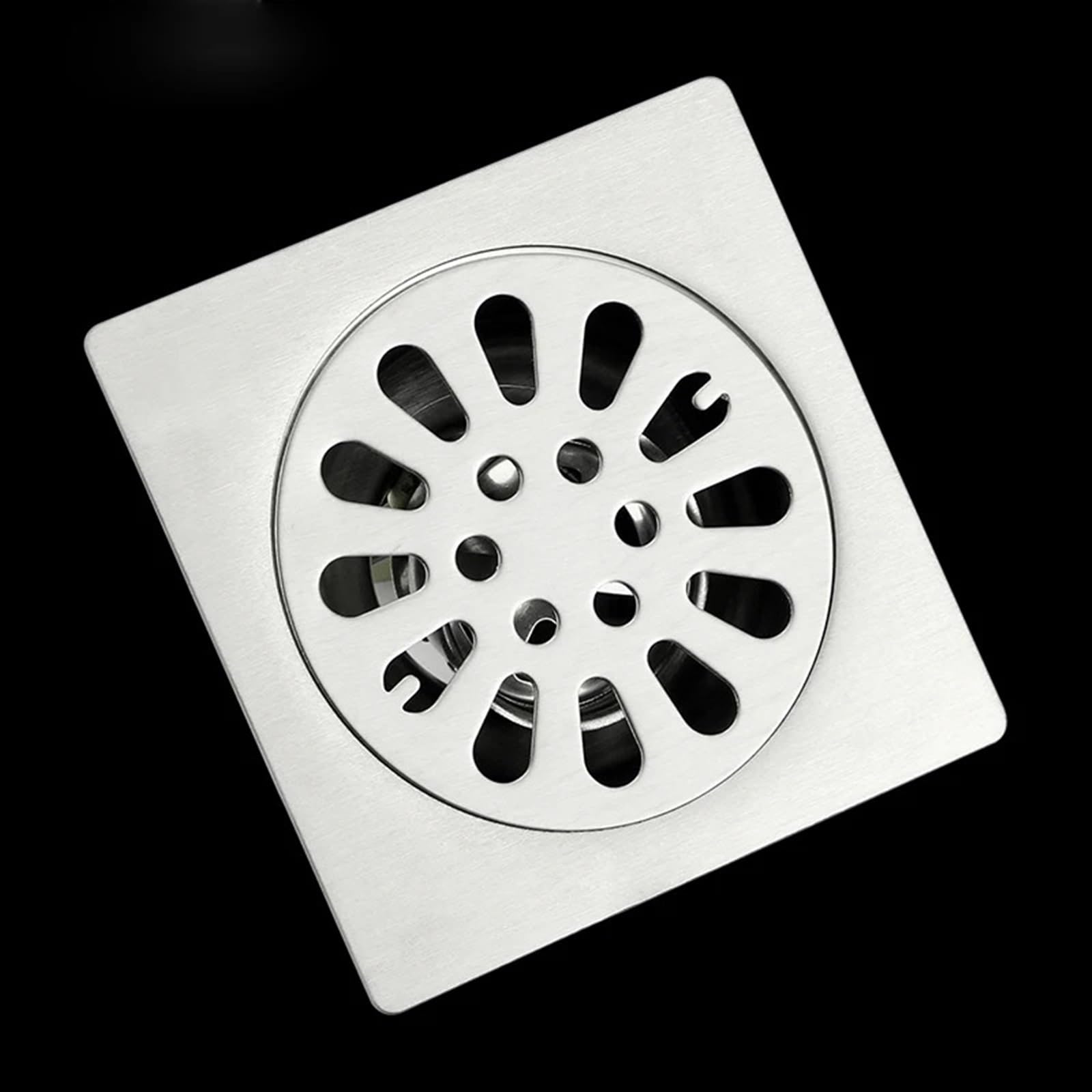 Drain de sol carré 4 pouces en acier inoxydable 1 pièces salle de bain
