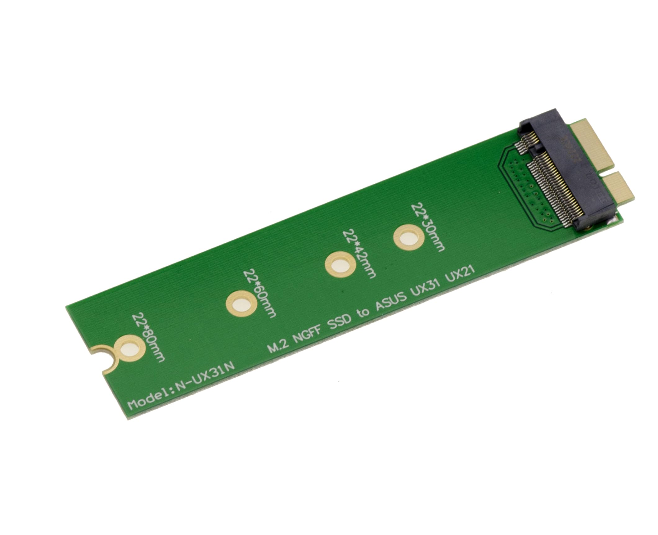KALEA-INFORMATIQUE M2 NGFF B Key SATA to Asus Zenbook UX21 UX31 UX51 adapter for mounting an M.2 SSD in place of the original SSD