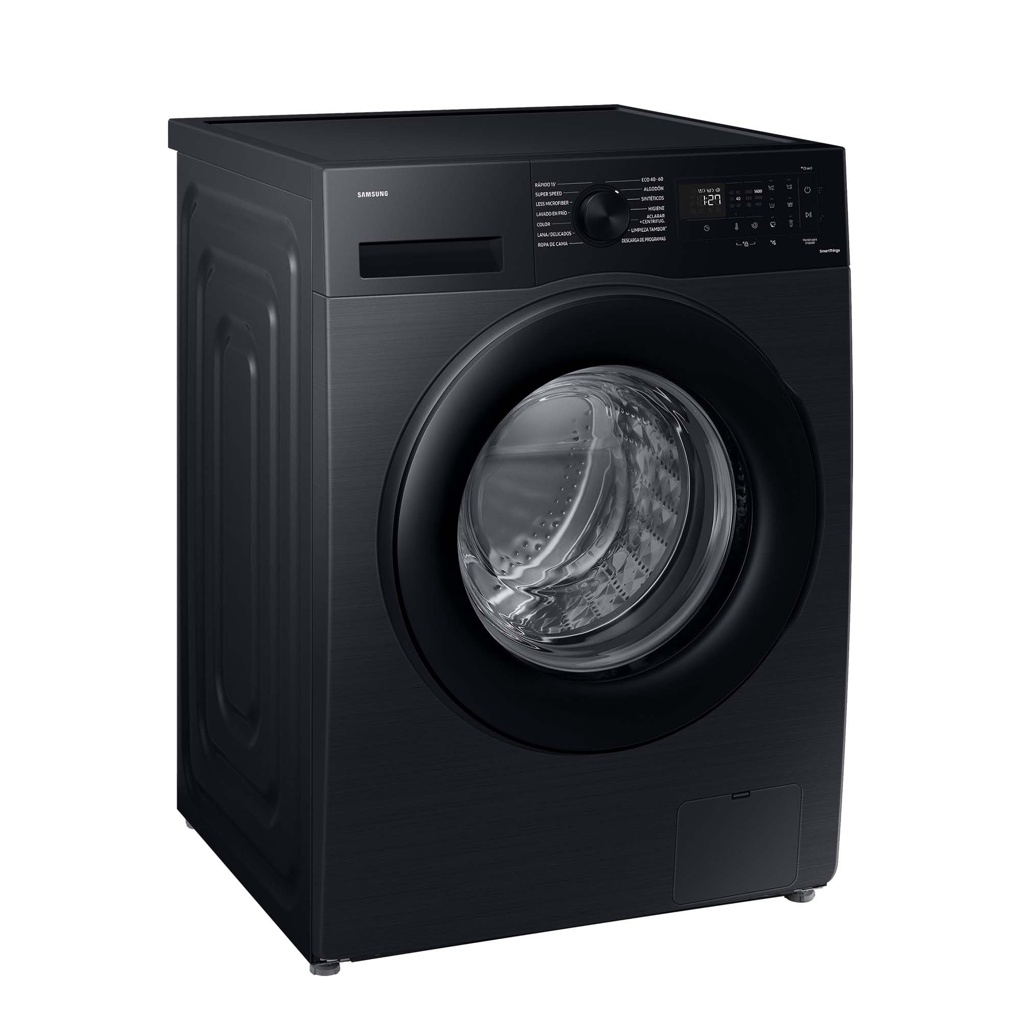 Samsung WW11DG5B25ABEG Waschmaschine, 11 kg, 1.400 U/min, Extra energiesparend, EEK: A (-10%), AI Ecobubble, SmartThings AI Energy Mode, SuperSpeed 39 Min, Hygiene-Dampfprogramm, Schwarz