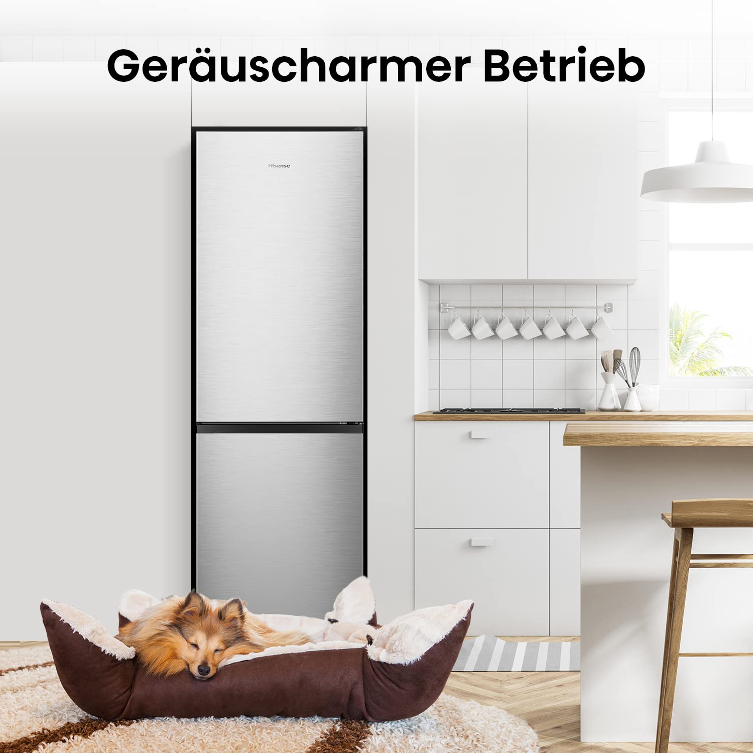 Hisense RB372N4AC2 Kühl-Gefrierkombination/ NoFrostPlus/ Multiflow 360°/ HolidayMode/ LED-Display/ 178,5 cm/ Kühlteil 207 l/ Gefrierteil 85 l/ 39 dB/ 235 kWh/ Jahr/ Inox-Look