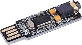 USB Sound Card, 5V DC VHM-305 Mini Free Drive USB Sound Card Chip DAC Decoder Board for PC Laptop, Plug & Play