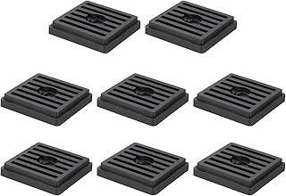 uxcell 8Pcs Bed Risers, Square Heavy Duty Stackable Lift Block to 0.5 Inch Plastic Furniture Riser for Desk, Chair, Table, Sofa Legs, Washing Machine, Refrigerator, Black