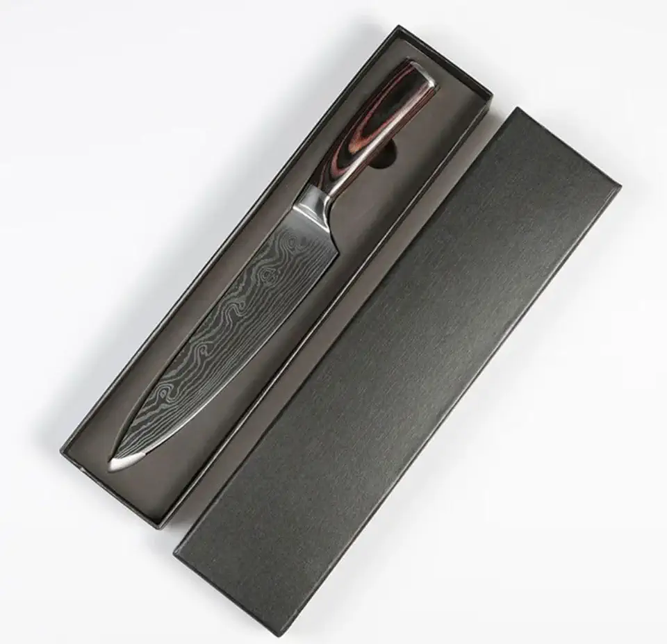 Faca Chef Profissional Padrão Damasco Churrasco 8 polegadas