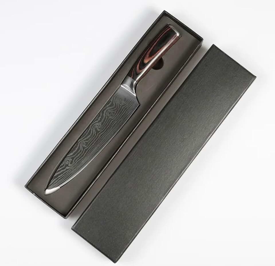 Faca Chef Profissional Padrão Damasco Churrasco 8 polegadas