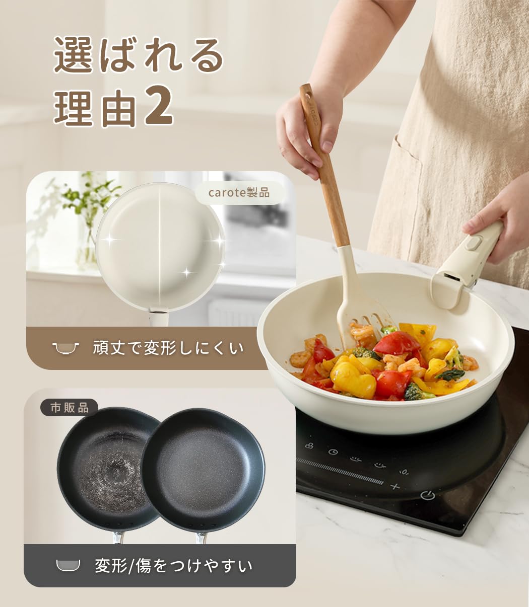 カローテ IH対応フライパン 20cm 26cm 3点セット PFOA PFOSサムネイル6