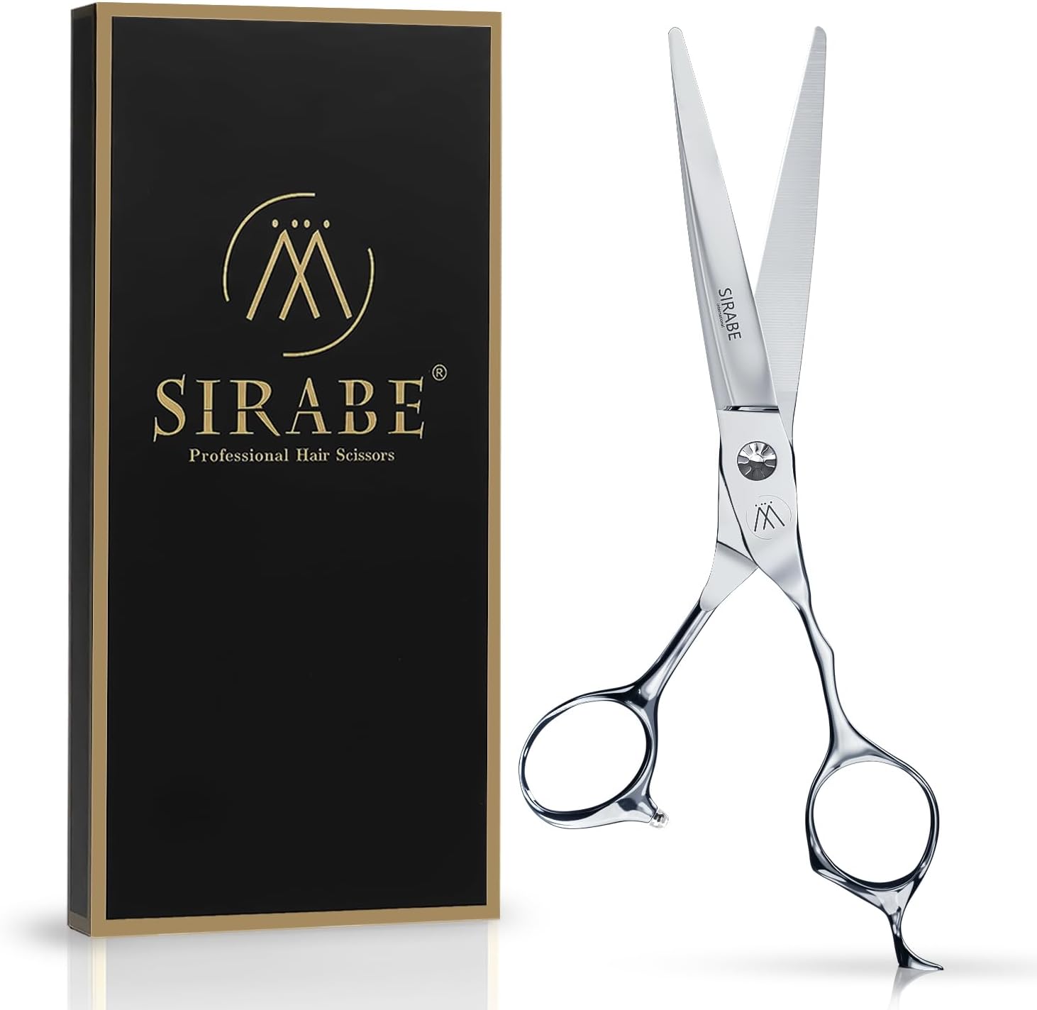 Sirabe HIGH-END Professional Hair Scissors, Ultra Sharp Blades for Precise Cutting, Hair Cutting Scissors Barber Shears Haircut Scissors, Made of 440C Stainless Steel for Salon Hairdressing Sirabe HIGH-END Professional Hair Scissors, Ultra Sharp Blades for Precise Cutting, Hair Cutting Scissors Barber Shears Haircut Scissors, Made of 440C Stainless Steel for Salon Hairdressing