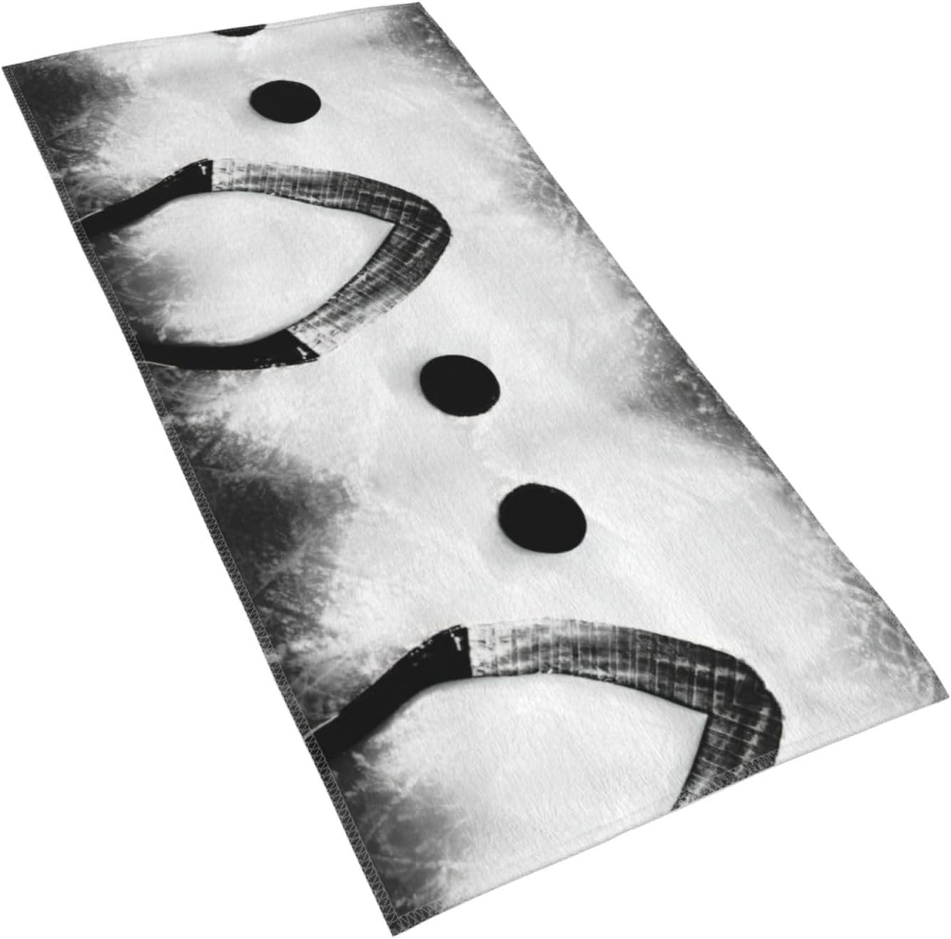 Ice Hockey Art Print Hand Towels for Kitchen, Decorative Bathroom Towels Decor Farmhouse Cute for Men Women Gifts