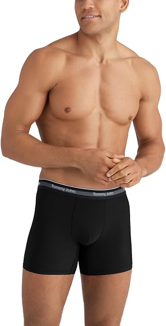 Tommy John Men's Comfort Micro Trunk Boxer Brief Underwear - 4 3-Pack, 4-Way Stretch, Stay-Put Waistband, Support Pouch