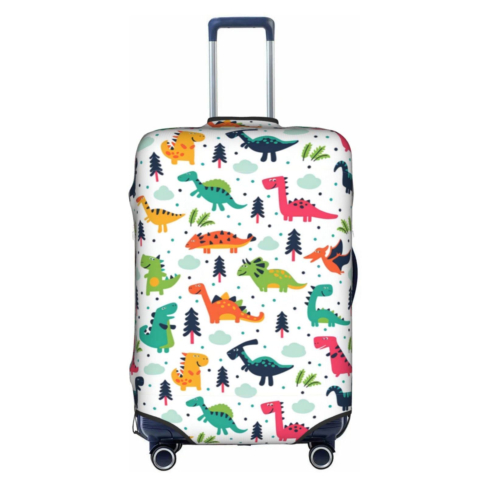 Topuny Colorful Dinosaurs Printed Suitcase Cover, Trolley Protector, Luggage Protection Bag