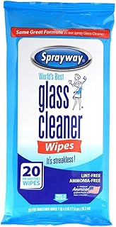 PLZ Aeroscience 249959 Spray Way Glass Cleaner Wipes 20 Count