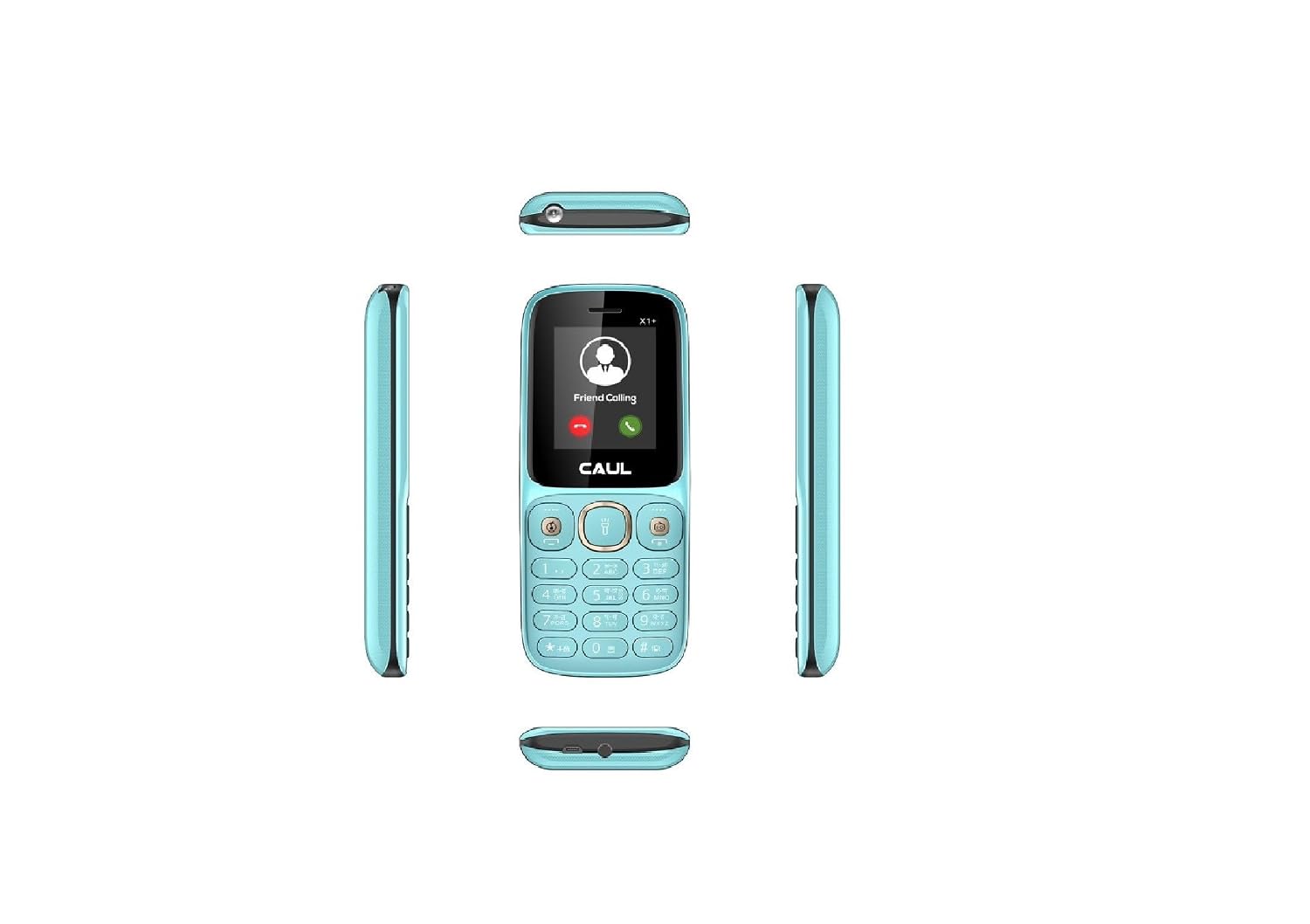 CAUL X1+ with Camera Bluetooth Auto Call Recorder Dual Sim Wireless Fm 1000Mah Battery | Green