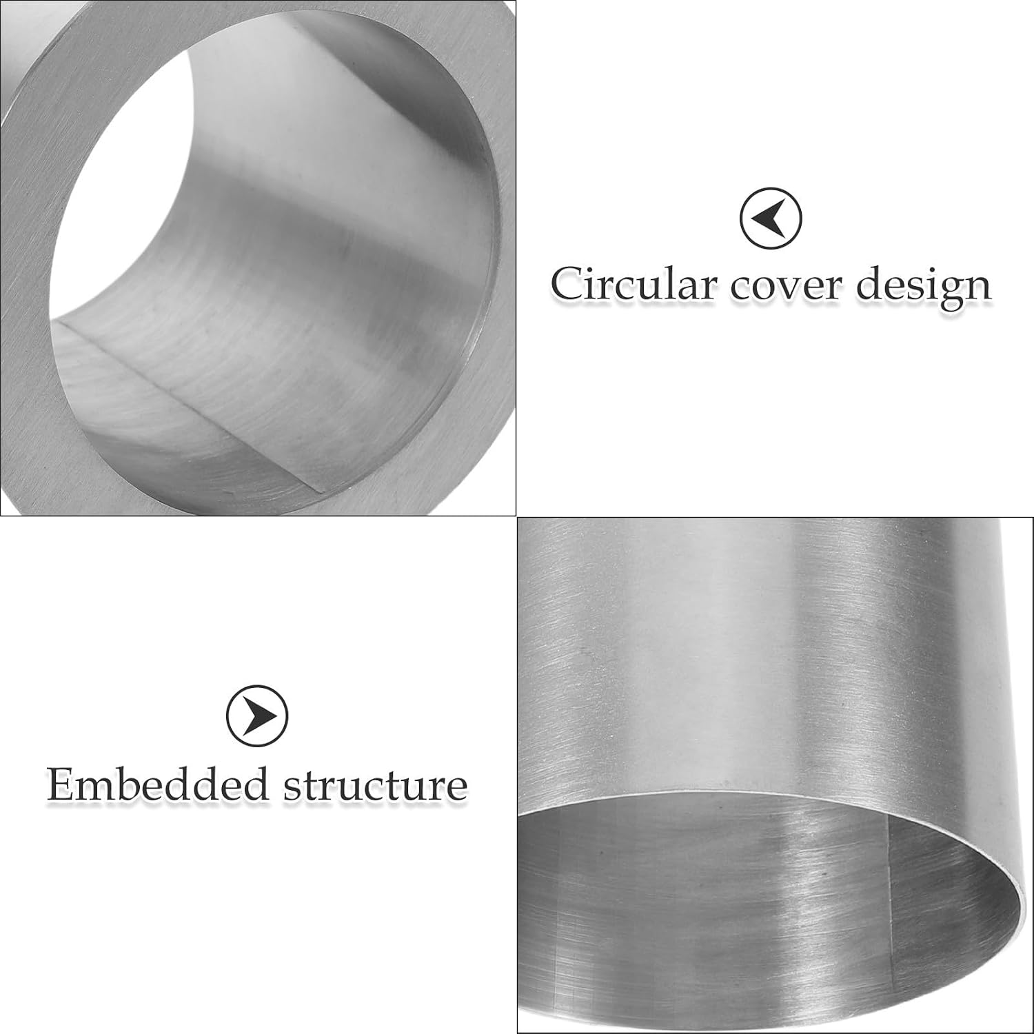 Stainless Steel Countertop Waste Cover for 85mm-100mm Openings