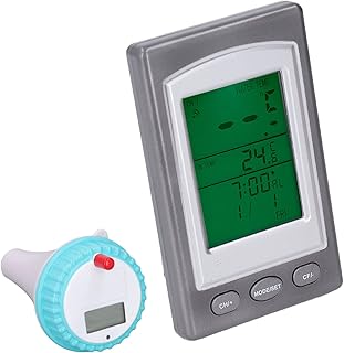 Floating Easy Read Digital Pool Thermometer, Wireless Remote LCD Swimming Pool Thermometer, Support ℃ / ℉ Switch, Pool Thermometer for Pool, Bath Water, Hot Tubs, Small Pond