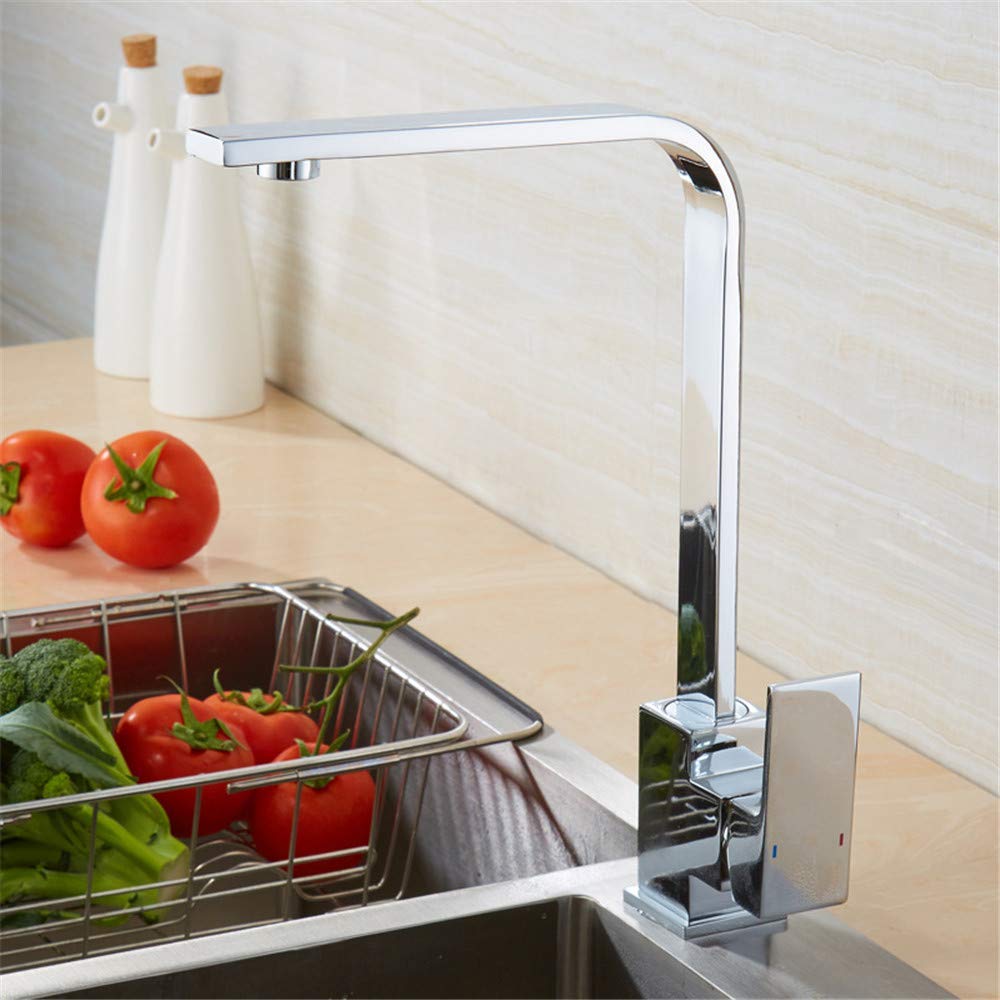 Robinet de lavabo rétro en cuivre mitigeur eau chaude et froide
