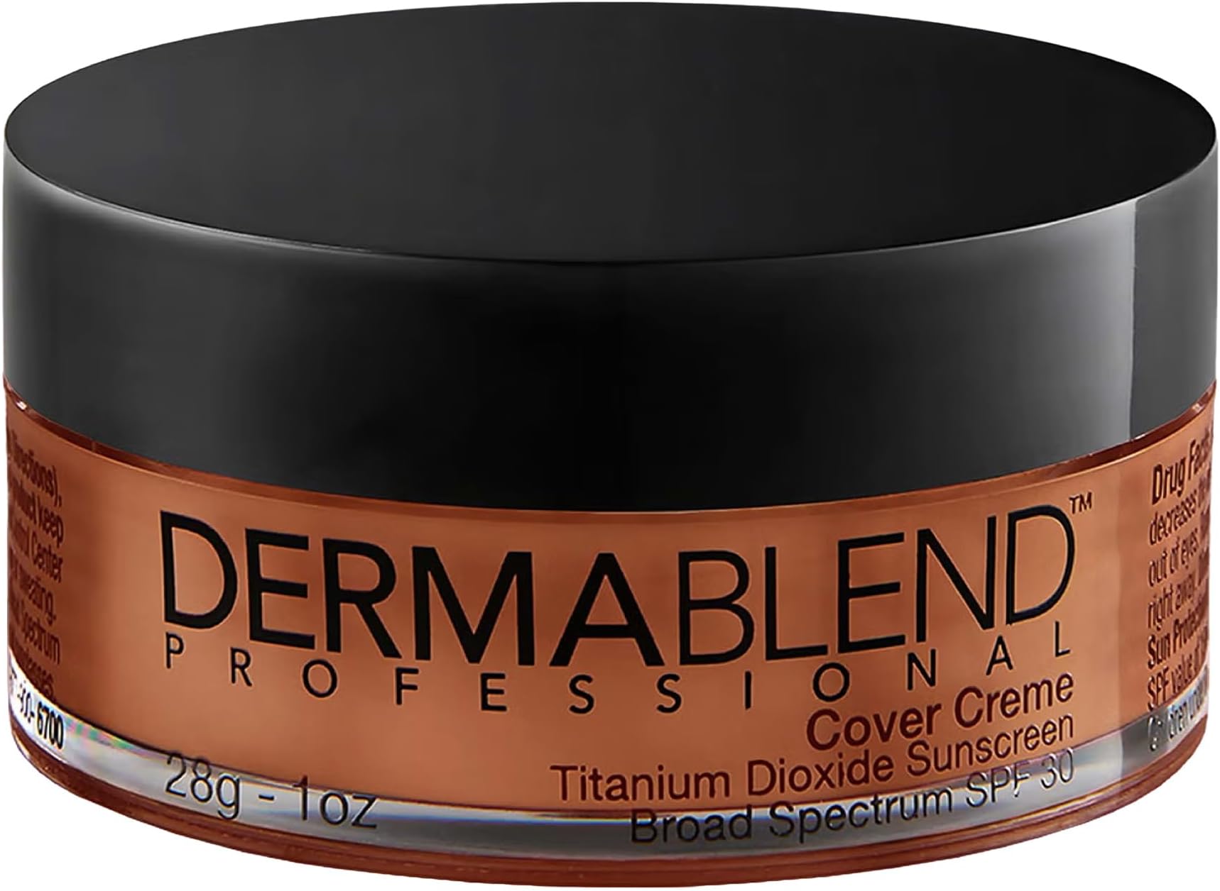 Dermablend Cover Crème Full Coverage Foundation Makeup, Hydrating Cream Concealer for Dark Circles and Blemishes, Maximum Coverage with Mineral Sunscreen SPF 30, 1 OZ