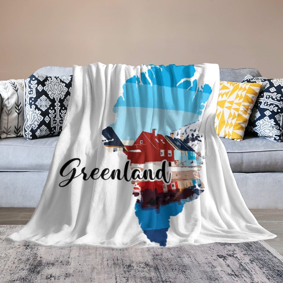 Couverture de lit en peluche douce motif paysage urbain contemporain 101x127 - 6