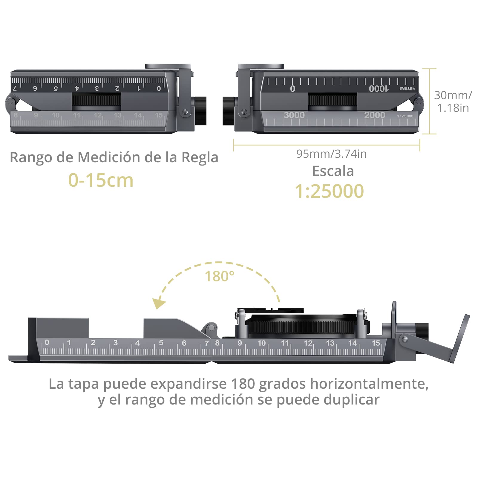 Anbte Brújula Profesional IP65 con Clinómetro y Nivel de Alta Precisión para Navegación y Actividades al Aire Libre