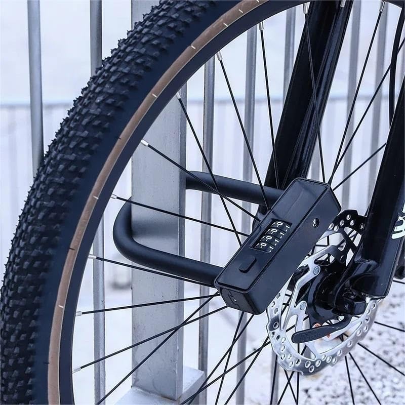 Candados de Bicicleta Resistentes, con Cadena y código para Bicicletas, Motos, Puertas y cercas (Negro)