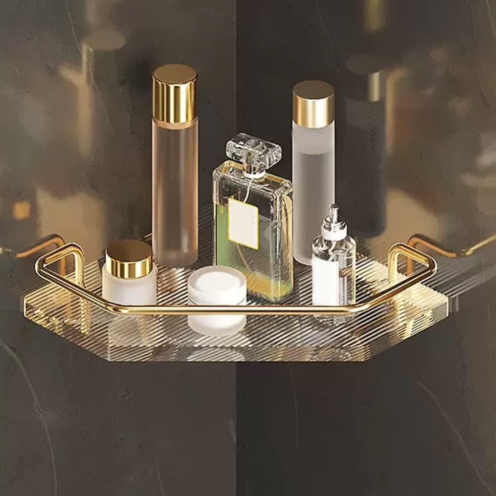 Shower Shelf Racks Bathroom Acrylic Tripod Bathroom Shower Room Corner Shelf Shower Caddy Shelf Organizer Rack Shower Caddy