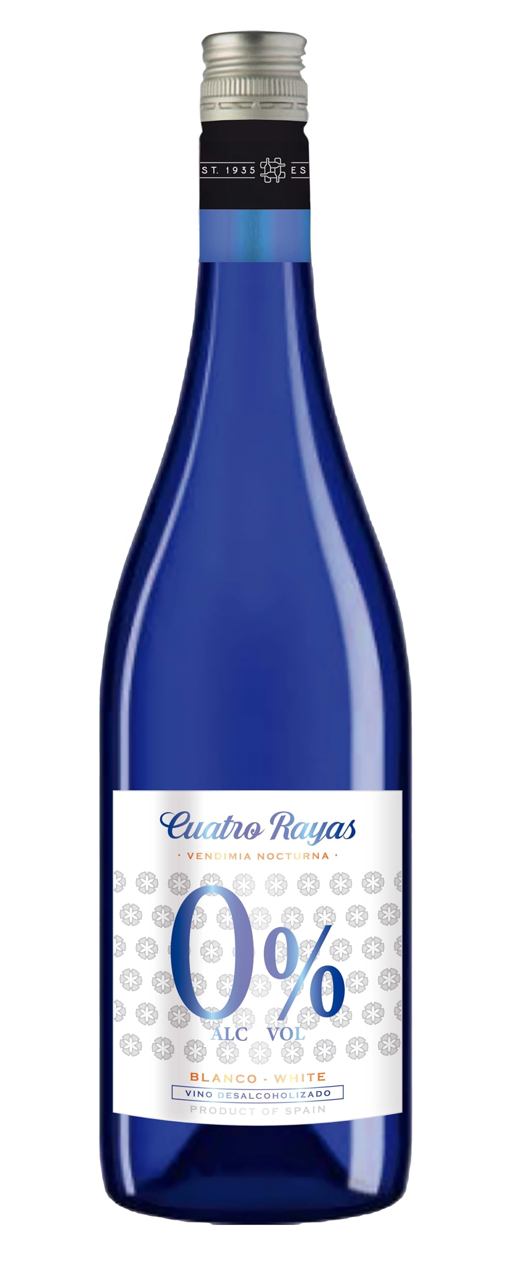 CUATRO RAYAS 0% Vino blanco Verdejo sin alcohol (6 Botellas x 750ml)