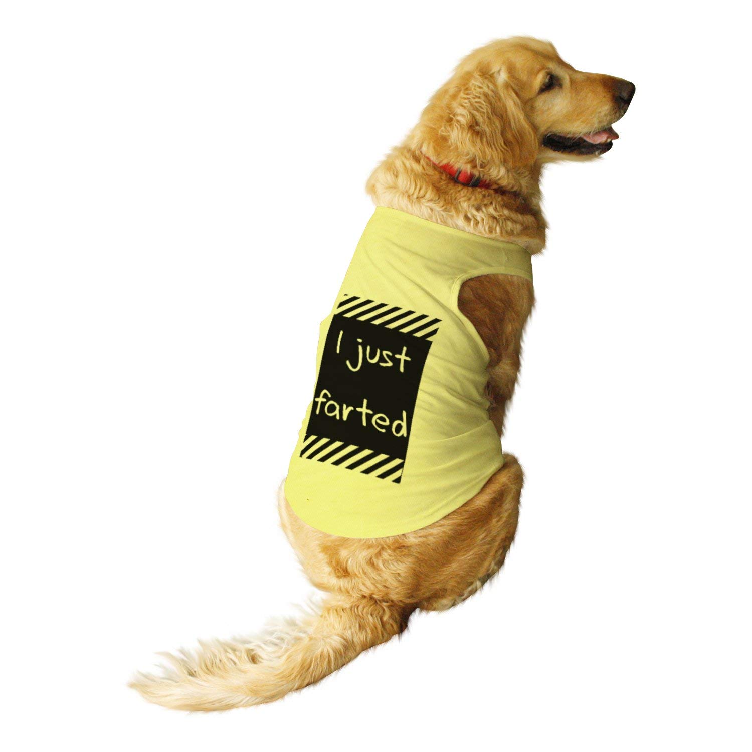 Ruse. Pet Dog Fart Printed Round Neck Sleeveless Vest Tank T-Shirt/Tees for Dog Clothes Summer Apparel./Medium (Chubby Pugs, Beagle etc.) / Lemon Tonic (B07NP6V8B3) Amazon Price History, Amazon Price Tracker
