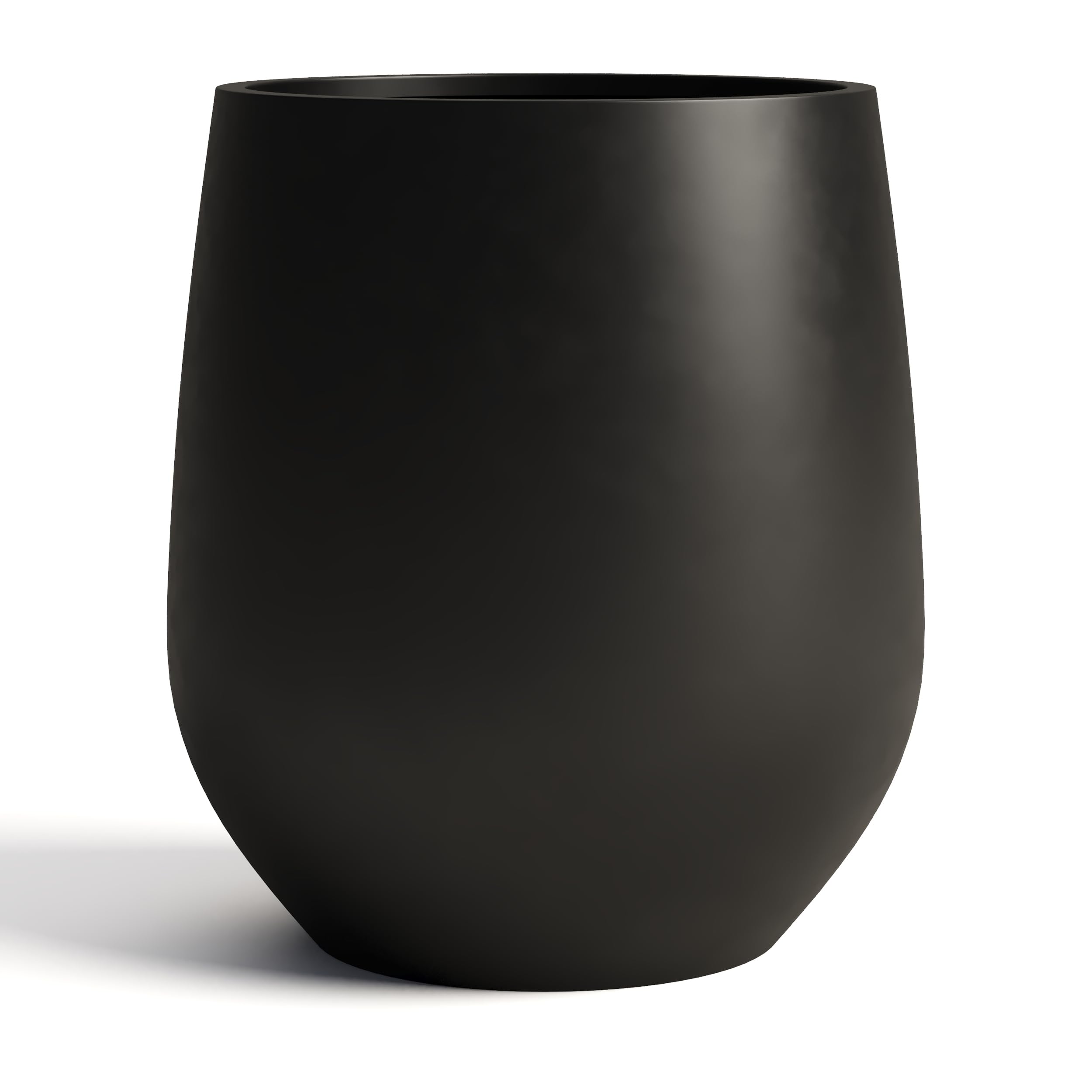 Mount Wilson 11''D x 12''H (Pot Opening 8.3") Fiberstone Round Planter with Drainage Hole, Smooth Finishes, Weather Resistant for Indoor and Outdoor,