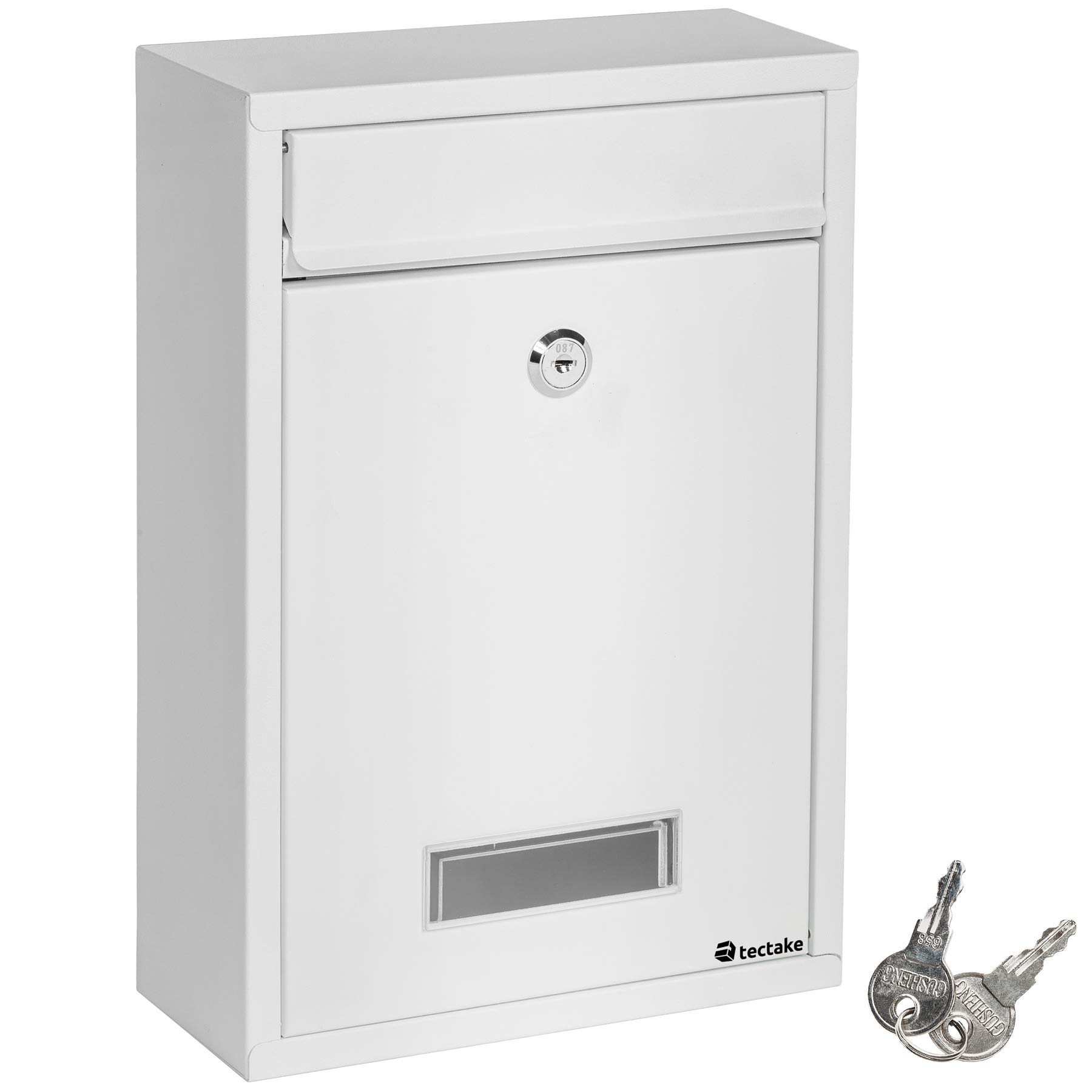 TecTake Buzón Compacto 215 x 90 x 320 mm Acero (Blanco | no. 401510)
