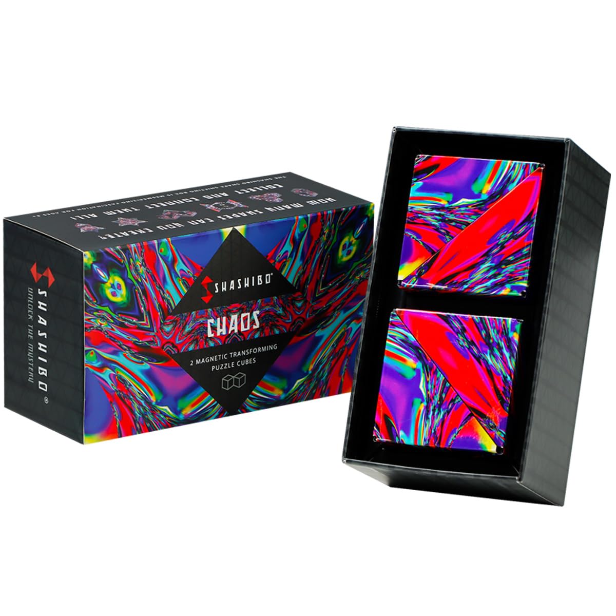 Shashibo DODECA Magnetic Puzzle Cube, Chaos, 2 Pack