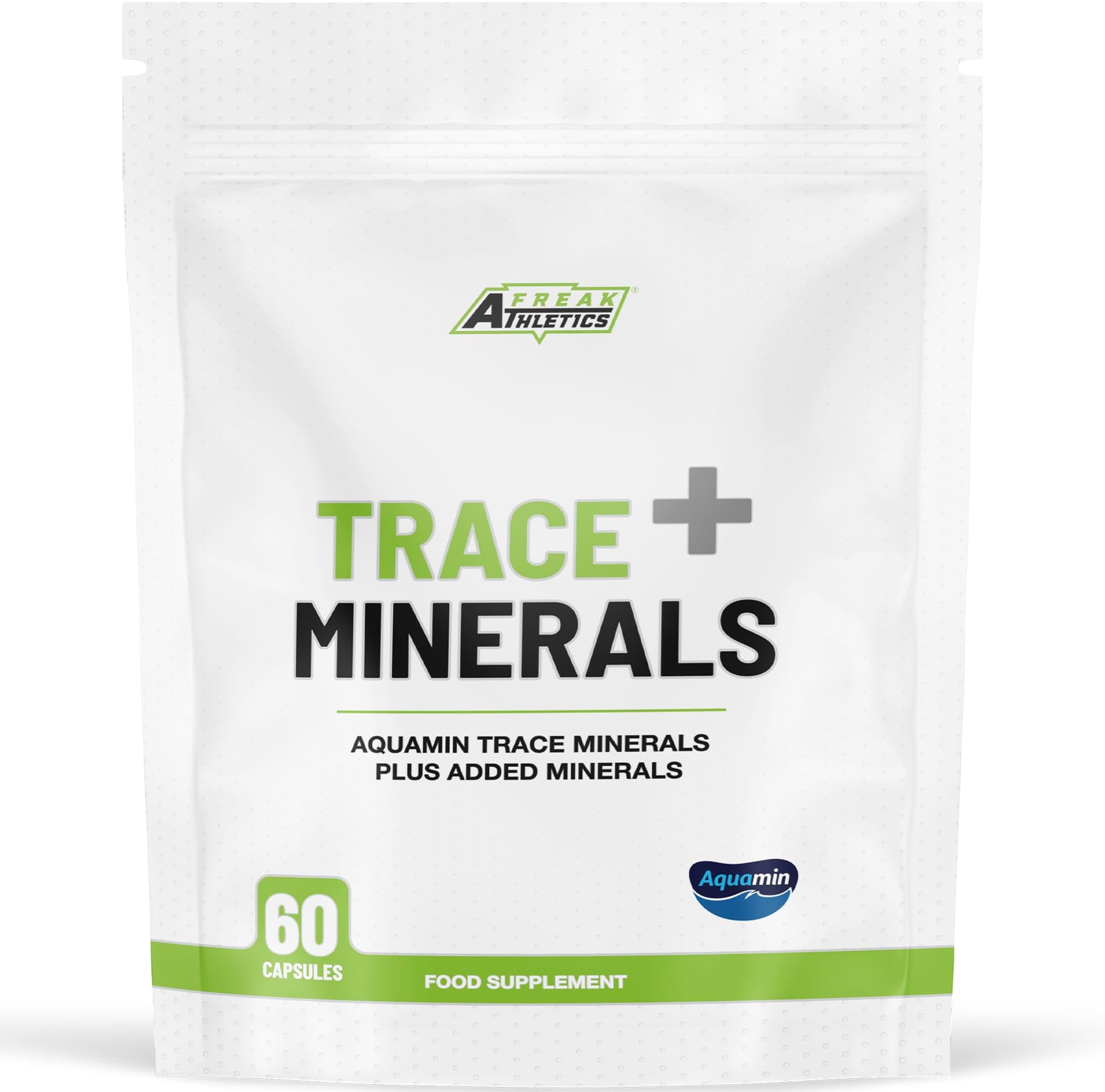 – Trace Minerals + 60 Capsules - Aquamin Trace Minerals a 70+ Nutrient-Dense Multimineral Complex Sourced from Marine Plant - UK Made