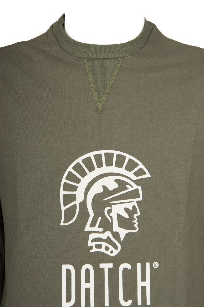 Datch Felpa Maglia Manica Lunga Girocollo Uomo Articolo HM0006, D116 Army (Verde), XXL