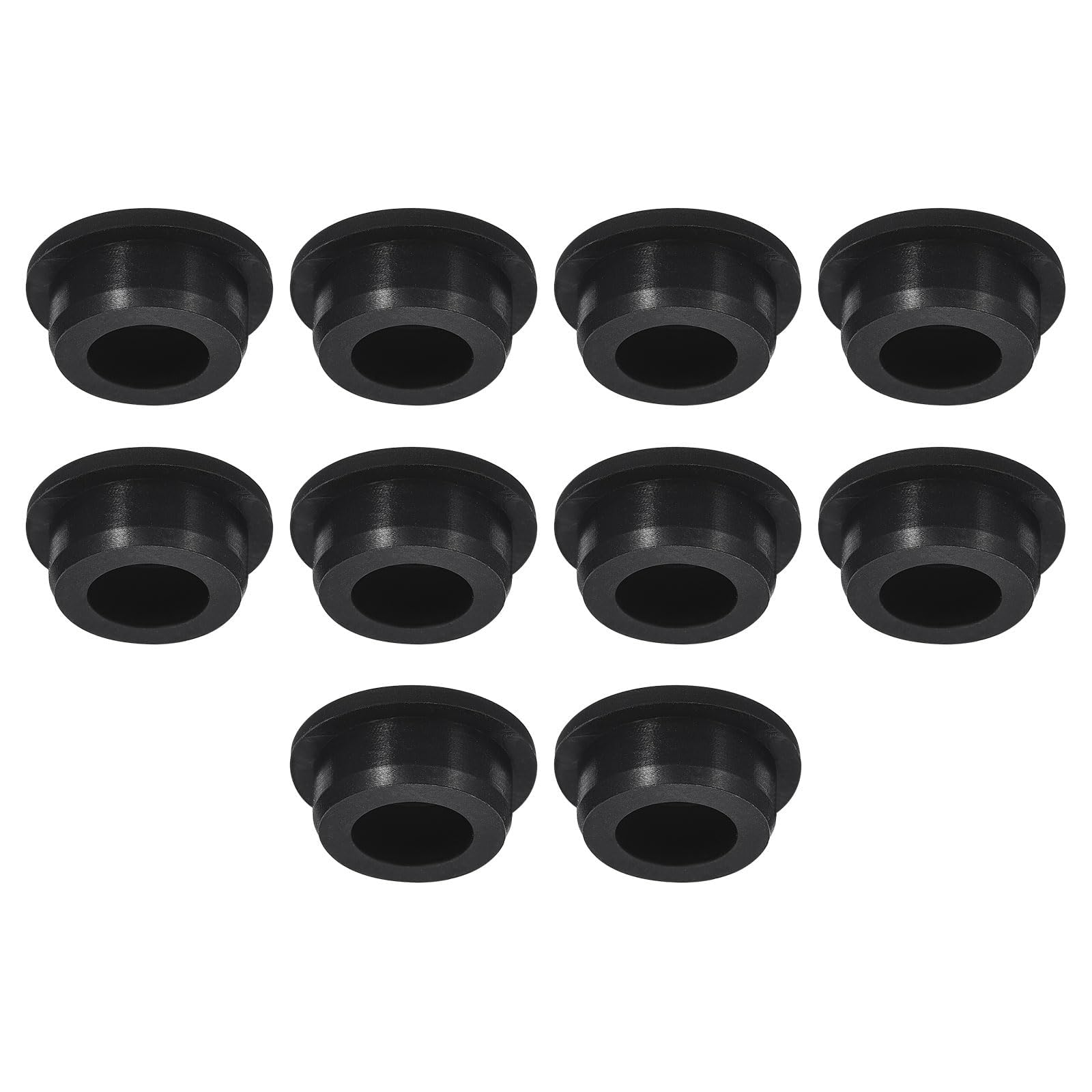 TA-VIGOR Silicone Hole Plug, Waterproof Rubber Stoppers Button Plugs, Round Bungs Hole Sealing Cover Tube Pipe End Caps for 26mm / 1.02" Holes Bottle Pipes, Black 10 pcs