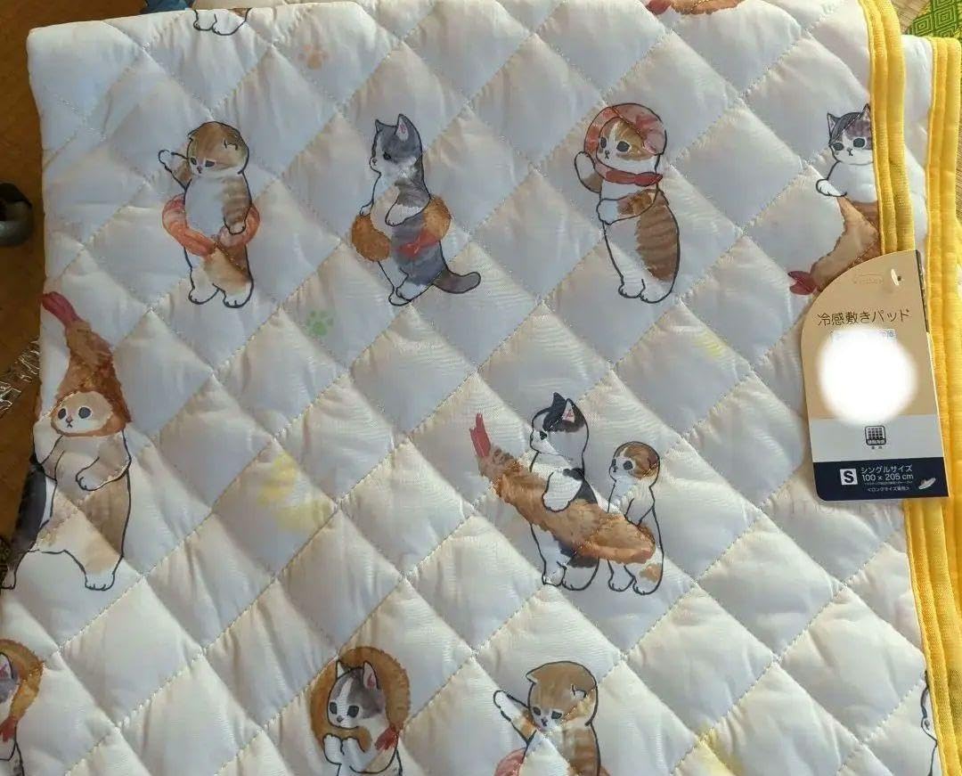 Amazon｜モフサンド 冷感敷きパッド 敷きパッド サメにゃん 寝具