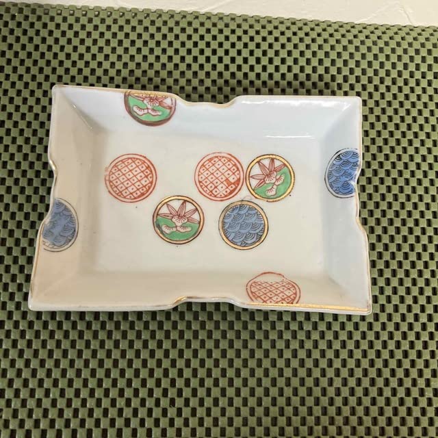 Amazon.co.jp: ️大正ロマン昭和レトロ 角皿和食器 古伊万里 青絵 赤絵