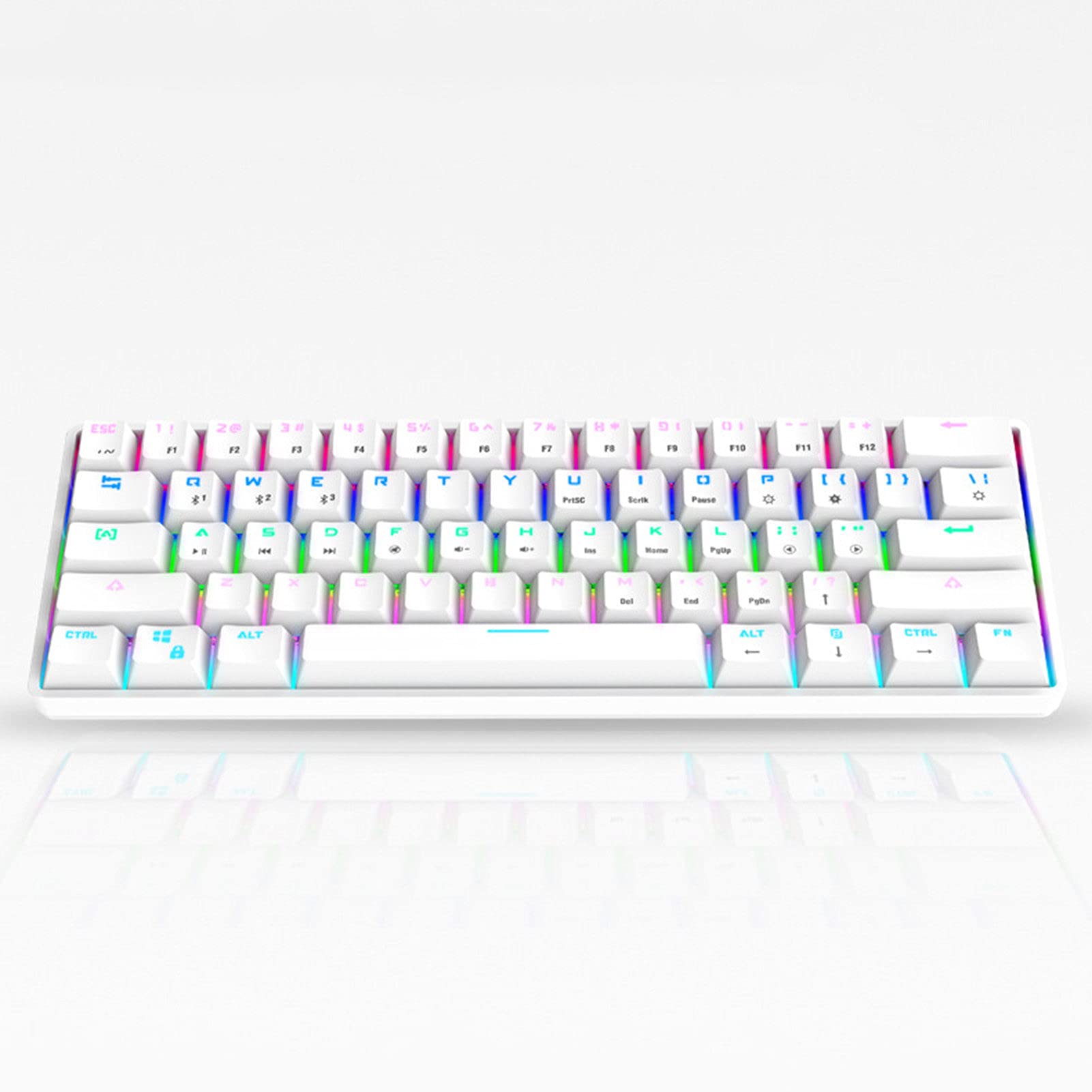 ADITAM Ricevitore 61-Key Dual-ModeLighting - Compatibile Ricarica Keyclick Tastiera Meccanica cablata per PC Tastiera cablata per Computer Periferiche per Computer Double The Comfort
