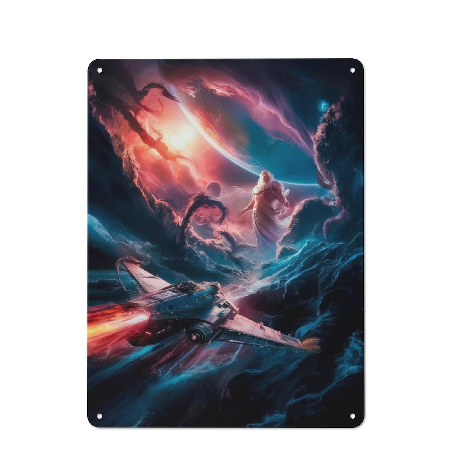 Junmoney Celestial Guardians Metal Sign 40X30cm With For Pub Or Café, Retro Decor, Suited To Café Interior Fans