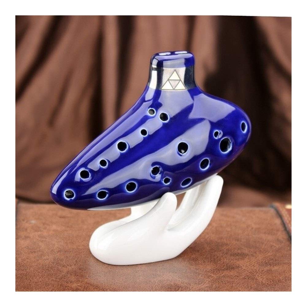 Instrumento Ocarina de 16 agujeros, instrumento profesional de ocarina ocarina práctico (color azul)