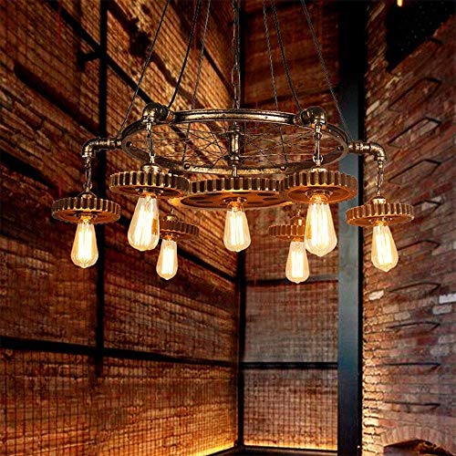 Light Lamp Retro Restaurant Light Chandelier Personality Steampunk Hanging Light 7-Lights American Industrial Pendant Light Light Fixtures Ceiling Chandelier Edison E27 Gear Creative Chandelier steampunk buy now online Light Lamp Retro Restaurant Light Chandelier Personality Steampunk Hanging Light 7-Lights American Industrial Pendant Light Light Fixtures Ceiling Chandelier Edison E27 Gear Creative Chandelier steampunk buy now online