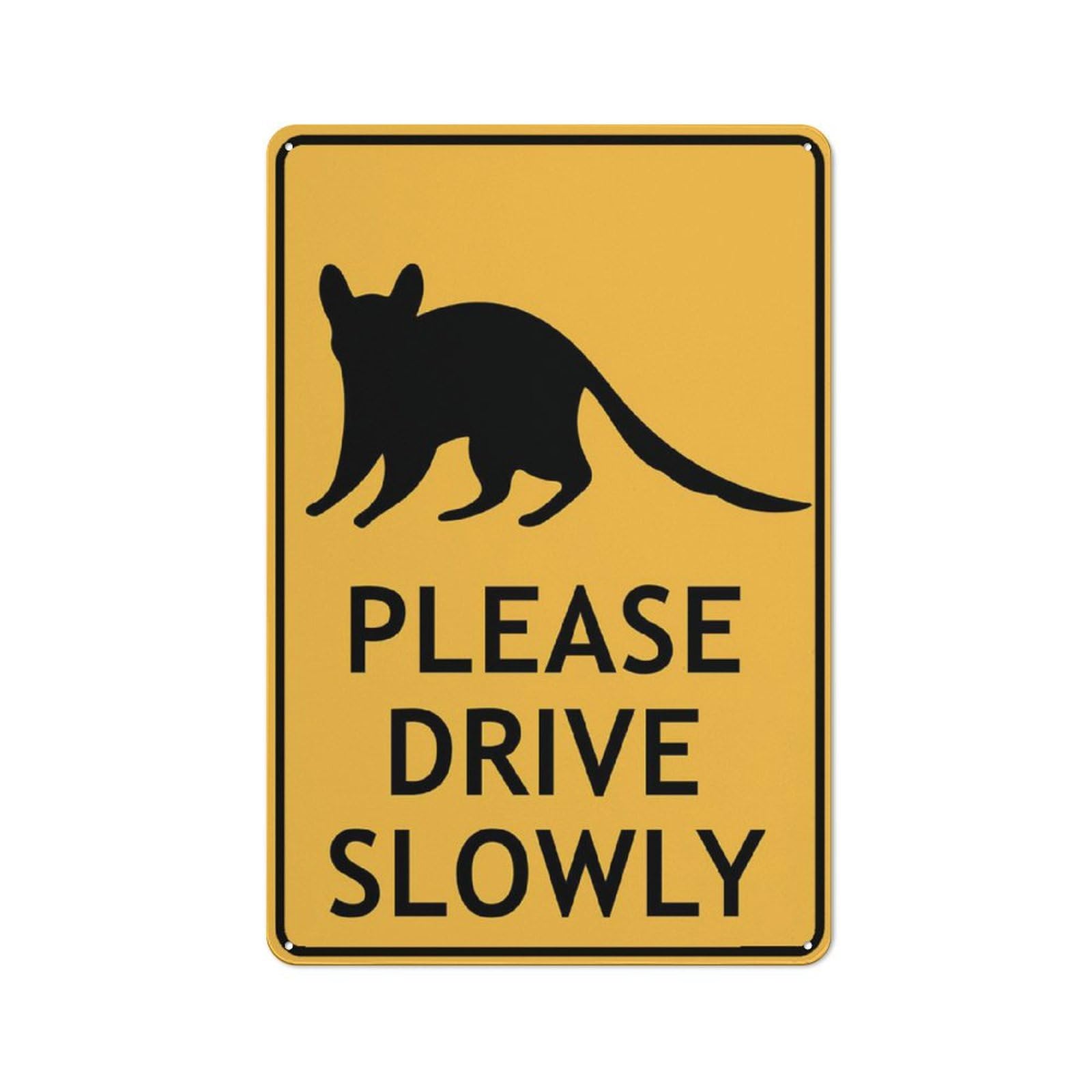 Quoll Please Drive Slowly Sign Outdoor Metal Sign - 12 X 8 Metal Signs For Business, Workplace, Office, Home, Delivery Signs, Road Signs, Garden Signs